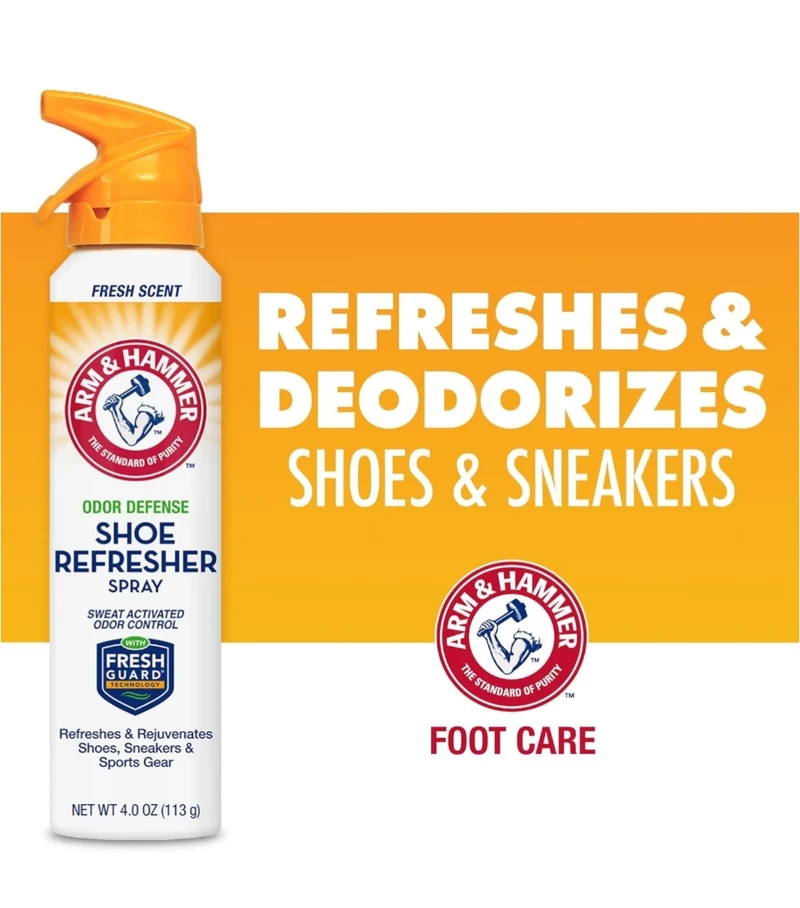 Arm and Hammer Shoe Refresher Spray, Multi-Purpose Odor Remover for All Types of Footwea 4oz (1 Pack)
