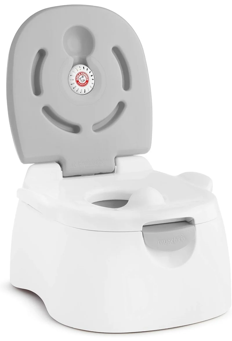 Munchkin Arm & Hammer Multi-Stage 3-in-1 Potty Seat, (Potty Chair, Trainer Ring and Step Stool) - Grey