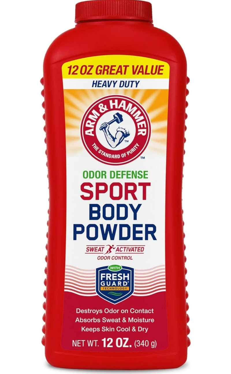 Arm & Hammer Sport Body Powder Talc Free, Aluminum Free Odor Defense w/ Baking Soda