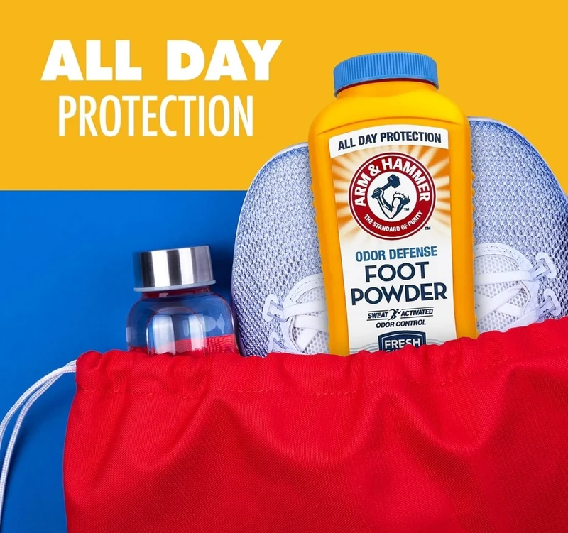 Arm & Hammer Foot Powder for Shoes & Feet, Talc-Free Odor & Moisture Control for Men & Women - 7 oz (1 Pack)