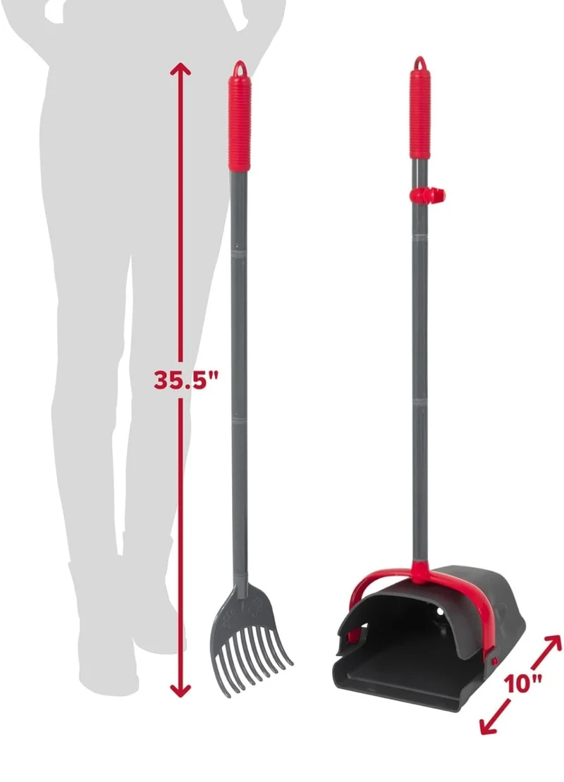 Arm & Hammer Pooper Scooper for Extra Large Dogs Heavy Duty w/ Bag Attachment - 2 Waste Bags Included