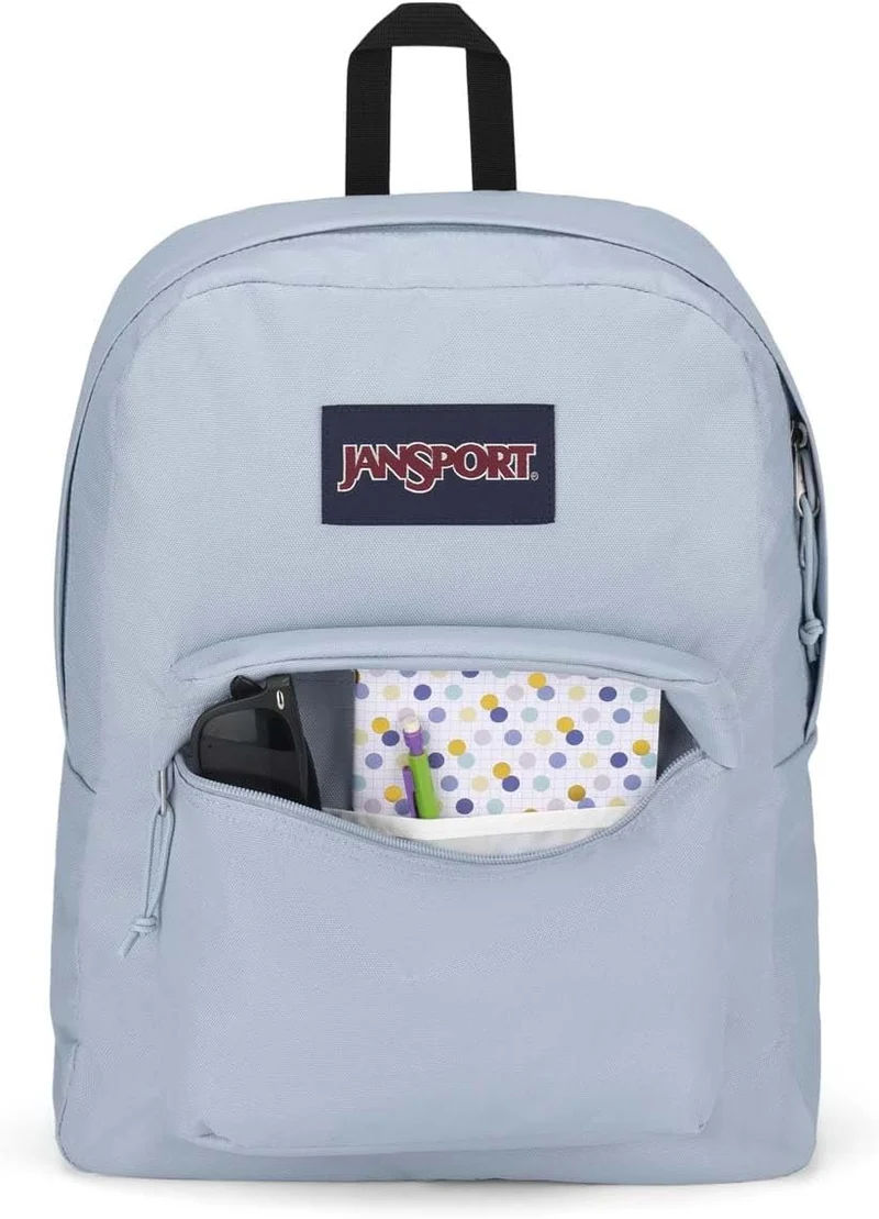 JanSport SuperBreak One Backpacks - Durable, Lightweight Bag with 1 Main Compartment, Front Utility Pocket with Built-in Organizer - Premium Backpack - Blue Dusk