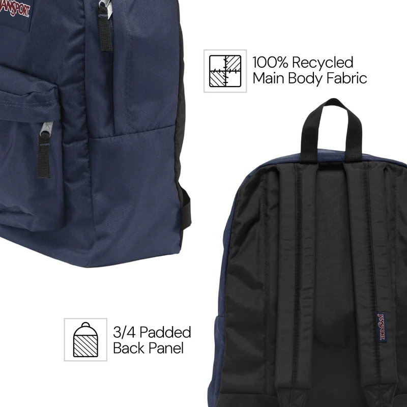 JanSport SuperBreak One Backpacks - Durable, Lightweight Bookbag with 1 Main Compartment, Front Utility Pocket with Built-in Organizer - Premium Backpack, Black