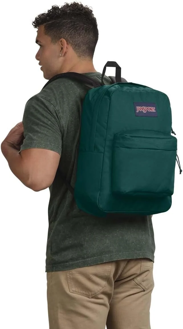 JanSport SuperBreak One Backpacks - Durable, Lightweight Bag with 1 Main Compartment, Front Utility Pocket with Built-in Organizer - Premium Backpack - Deep Juniper