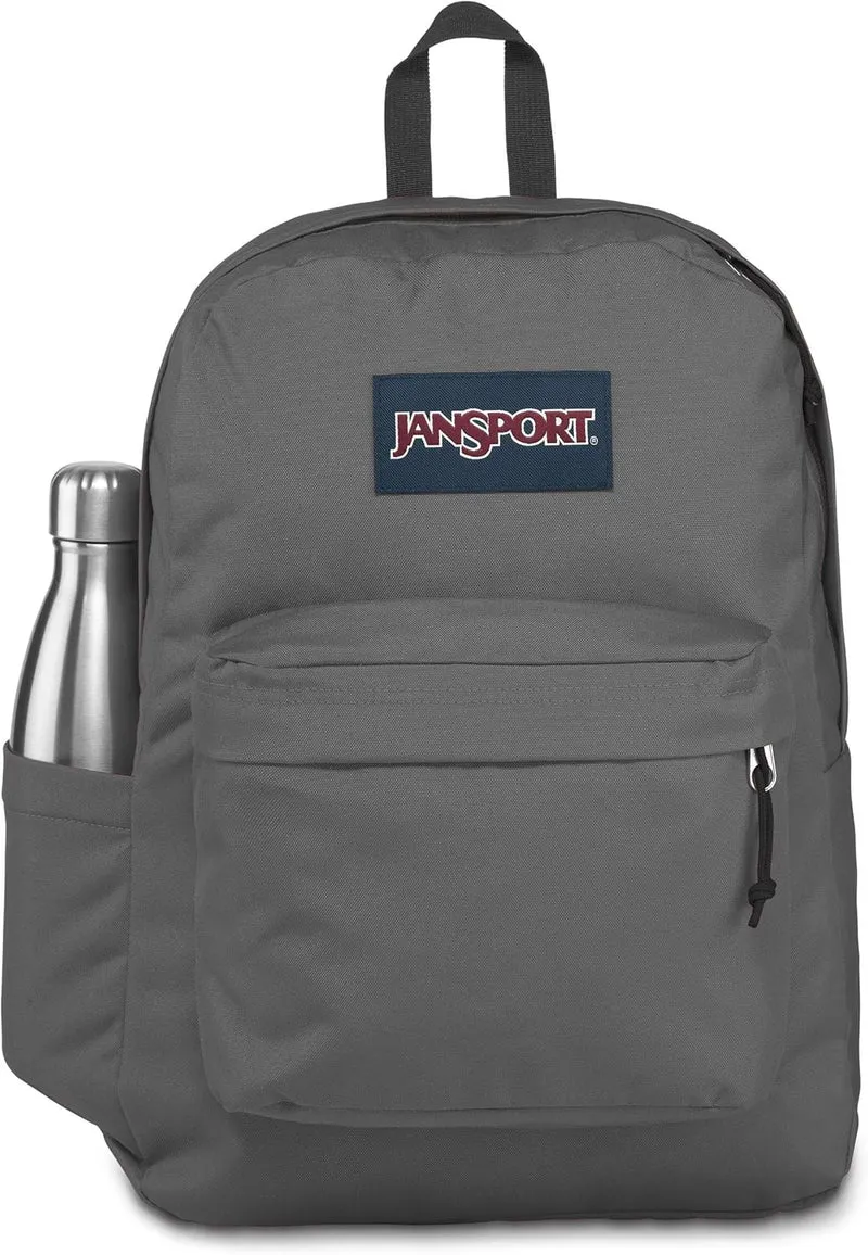 JanSport SuperBreak One Backpacks - Durable, Lightweight Bag with 1 Main Compartment, Front Utility Pocket with Built-in Organizer - Premium Backpack, Deep Grey
