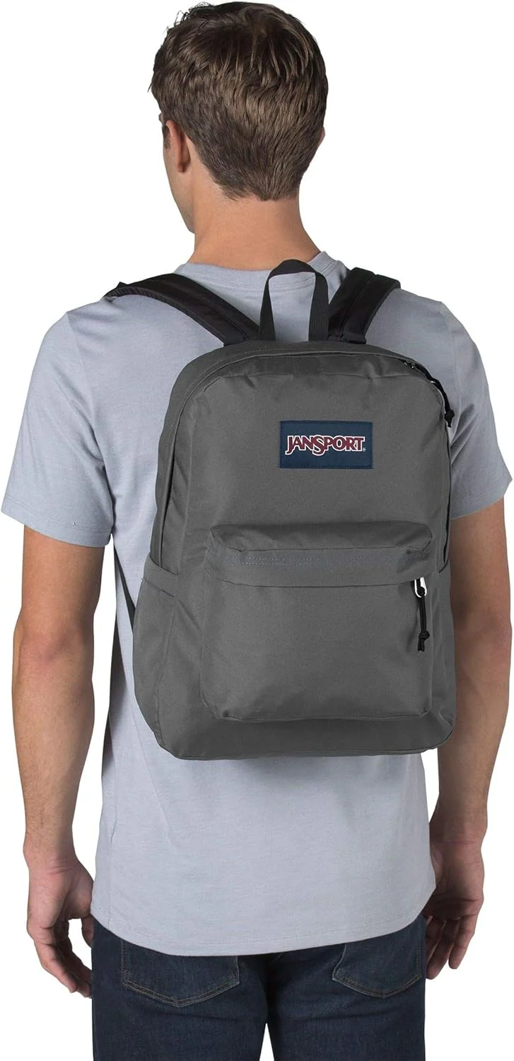 JanSport SuperBreak One Backpacks - Durable, Lightweight Bag with 1 Main Compartment, Front Utility Pocket with Built-in Organizer - Premium Backpack, Deep Grey