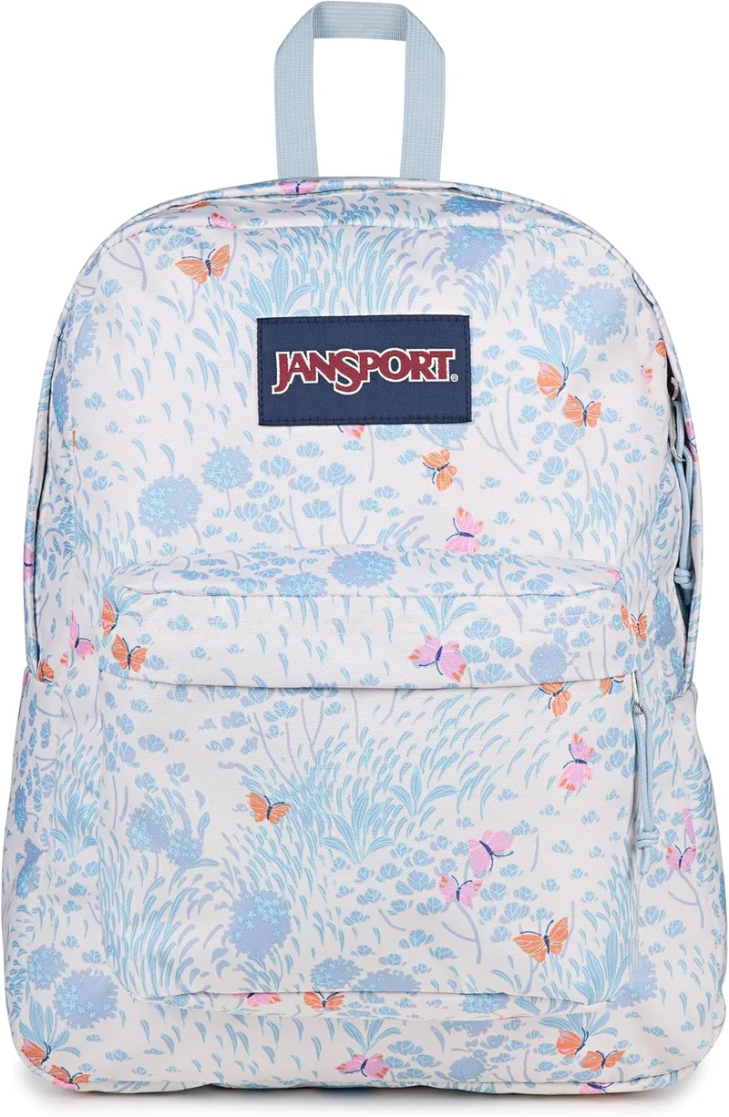 JanSport SuperBreak One Backpack - Durable, Lightweight Bag with 1 Main Compartment, Front Utility Pocket with Built-in Organizer, Premium Backpack, Fluttering Fields