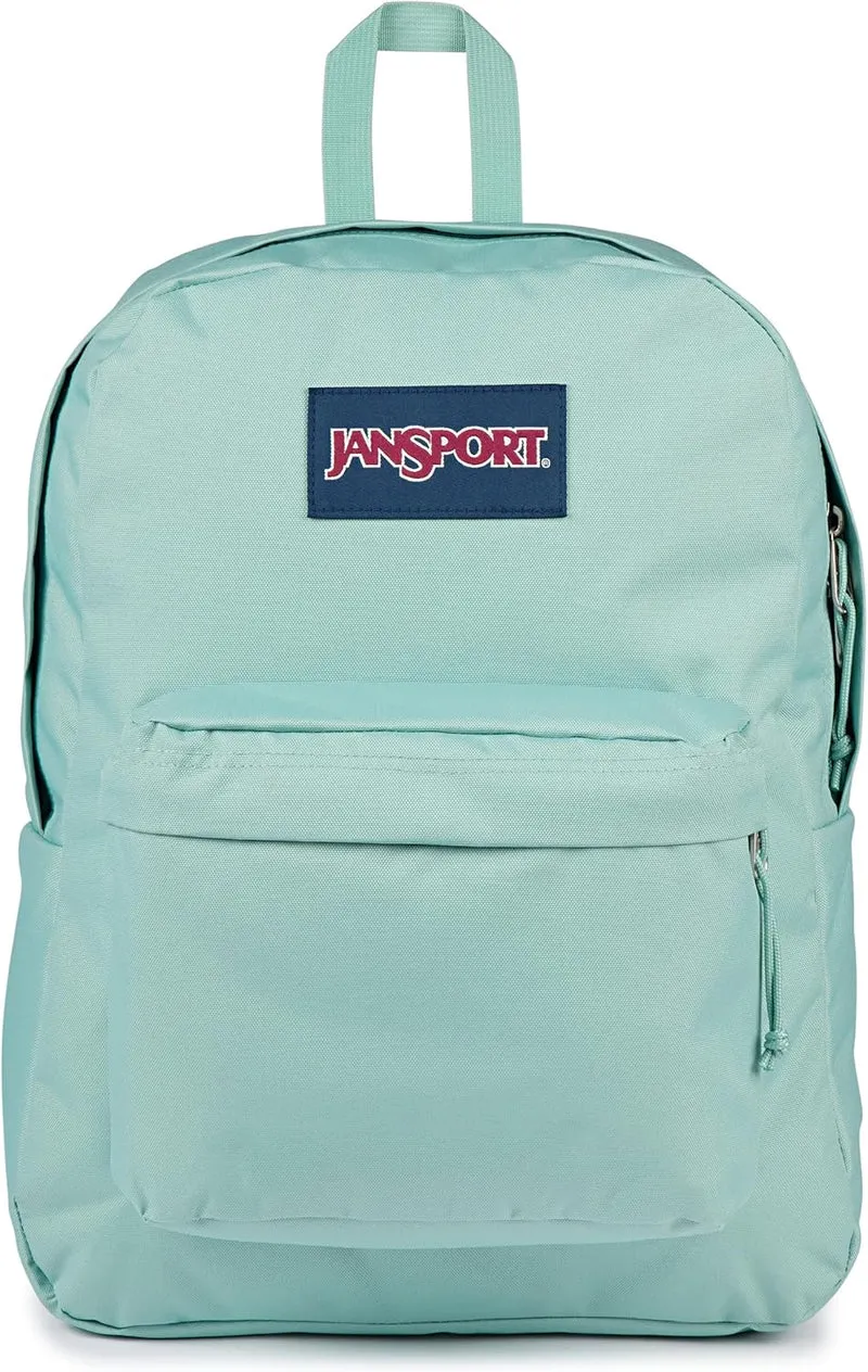 JanSport SuperBreak One Backpack - Durable, Lightweight Bag with 1 Main Compartment, Front Utility Pocket with Built-in Organizer, Premium Backpack, Faded Sage