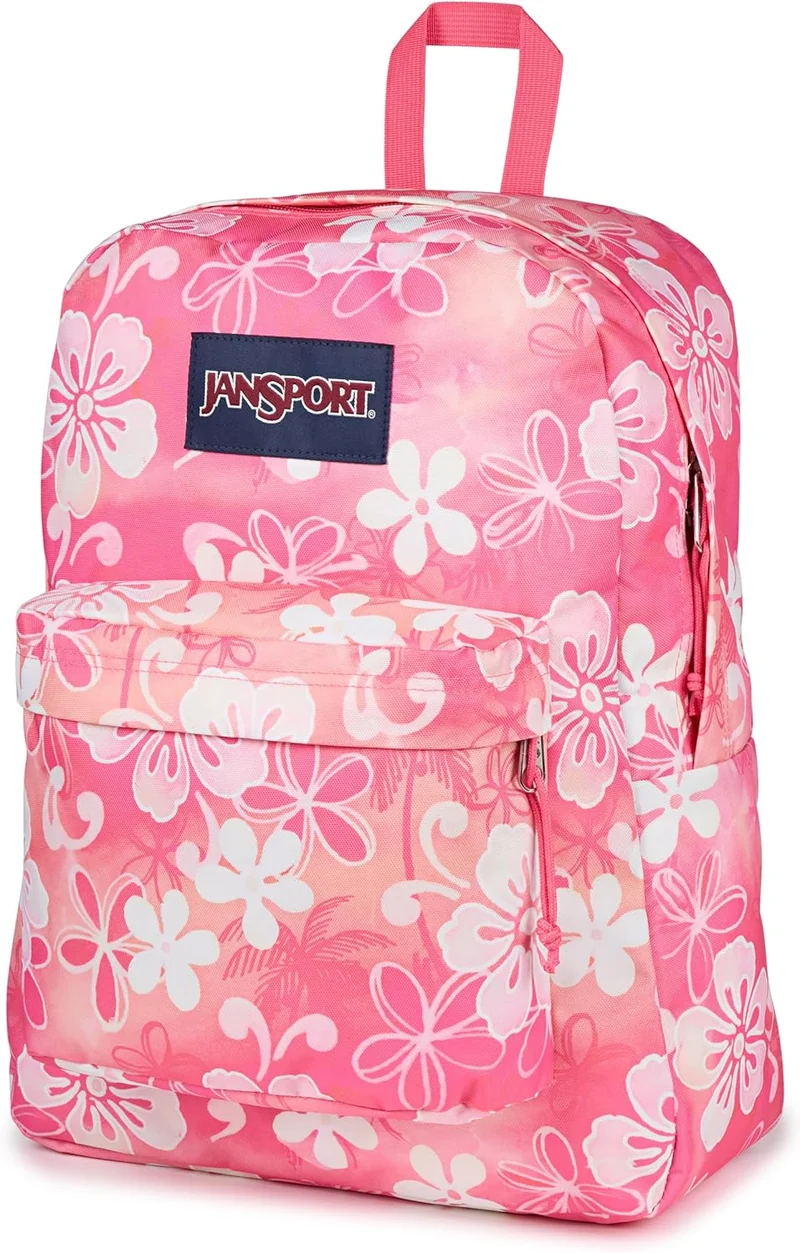 JanSport SuperBreak One Backpack - Durable, Lightweight Bag with 1 Main Compartment, Front Utility Pocket with Built-in Organizer, Premium Backpack, Hiblisscus