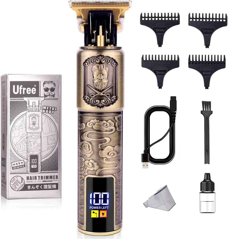 Beard Trimmer for Men and Mustache T Blade Liners Trimmer Set, Shaving Kit for Mustache Body Nose Ear Hair Facial, Electric Razor for Men