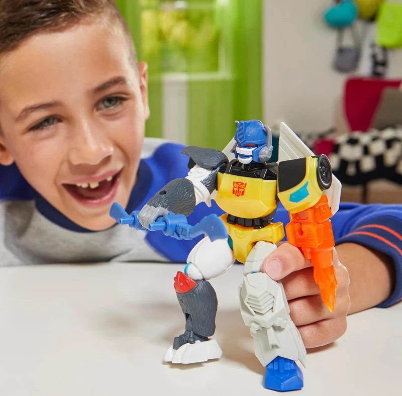 Transformers MixMashers Optimus Primal Custom Mix-and-Match Action Figure & Accessories, 5-Inch-Scale (12 cm) Robot Toys for Kids Ages 4+