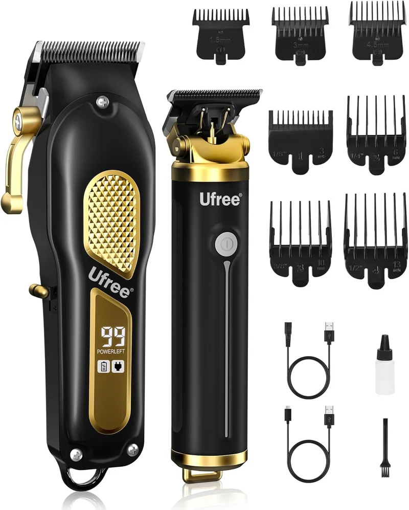 3-Speed Electric Shavers for Bald Men, Close Shave Head Shavers with Double Foil, Professional Clippers and Trimmers Set, Cordless Clippers for Hair Cutting