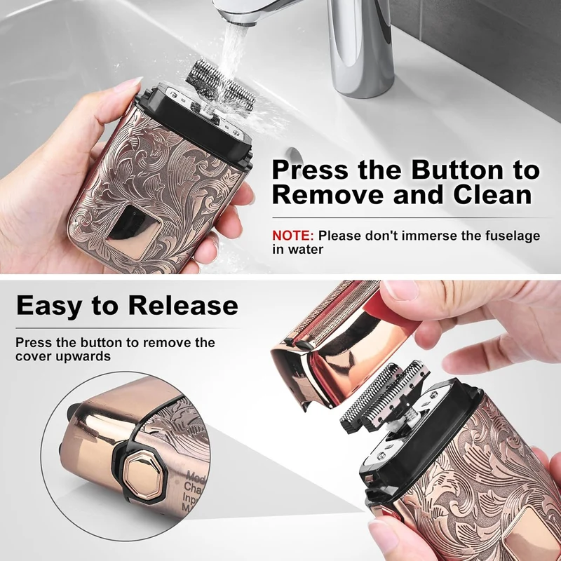 Beard Trimmer for Men, Foil Shaver Electric Razor, Shavers for Body Face Nose Ear, Cordless Hair Trimmer, Professional Hair Clippers, Mustache Grooming Kit Birthday Gifts for Men