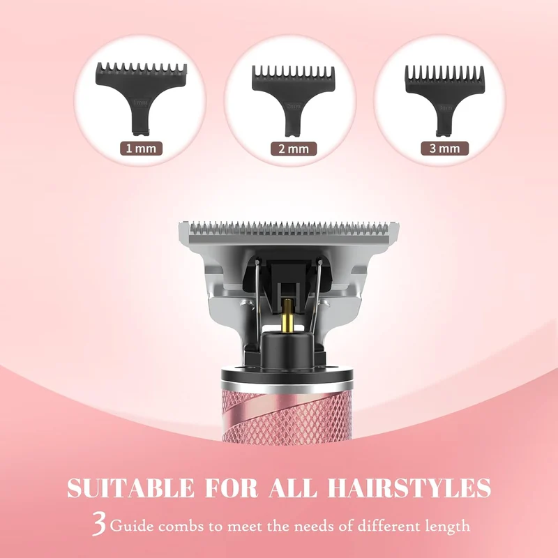 Hair Trimmer for Women, Bikini Trimmer Electric Razors Shaver for Women Grooming, Waterproof Hair Clippers Hair Cutting Kit, Gifts for Women (Rose Gold)