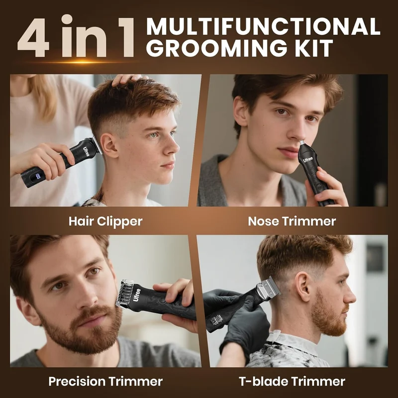Beard Trimmer for Men, Foil Shaver Electric Razor, Shavers for Body Face Nose Ear, Cordless Hair Trimmer, Professional Hair Clippers, Mustache Grooming Kit Birthday Gifts for Men