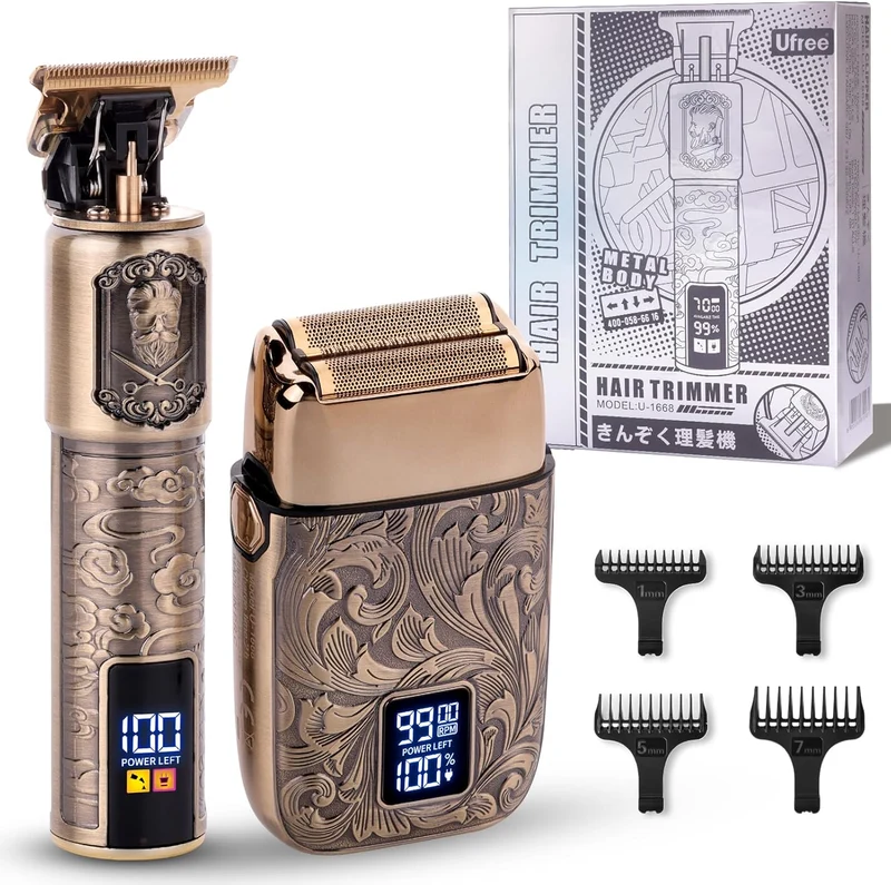 Foil Shavers Electric Razor for Men, Beard Trimmer Grooming Shaving Kit, Hair Trimmer, Cordless Head Shavers for Bald Men Barber Clippers, Birthday Gifts for Him