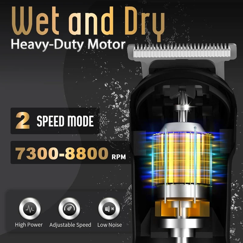 Beard Trimmer for Men, Waterproof Electric Razor for Nose, Body, Face & Mustache, Cordless Hair Clippers Shavers Grooming Kit, Gifts for Men Husband Father