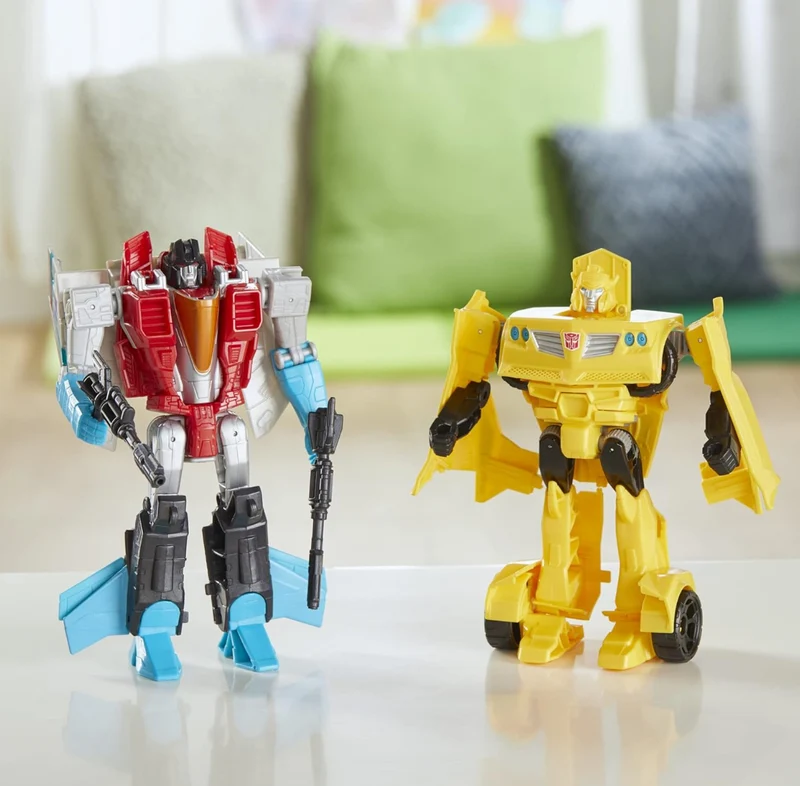 Transformers Toys Heroes and Villains Bumblebee and Starscream 2-Pack Action Figures - for Kids Ages 6 and Up, 7-inch (Amazon Exclusive)