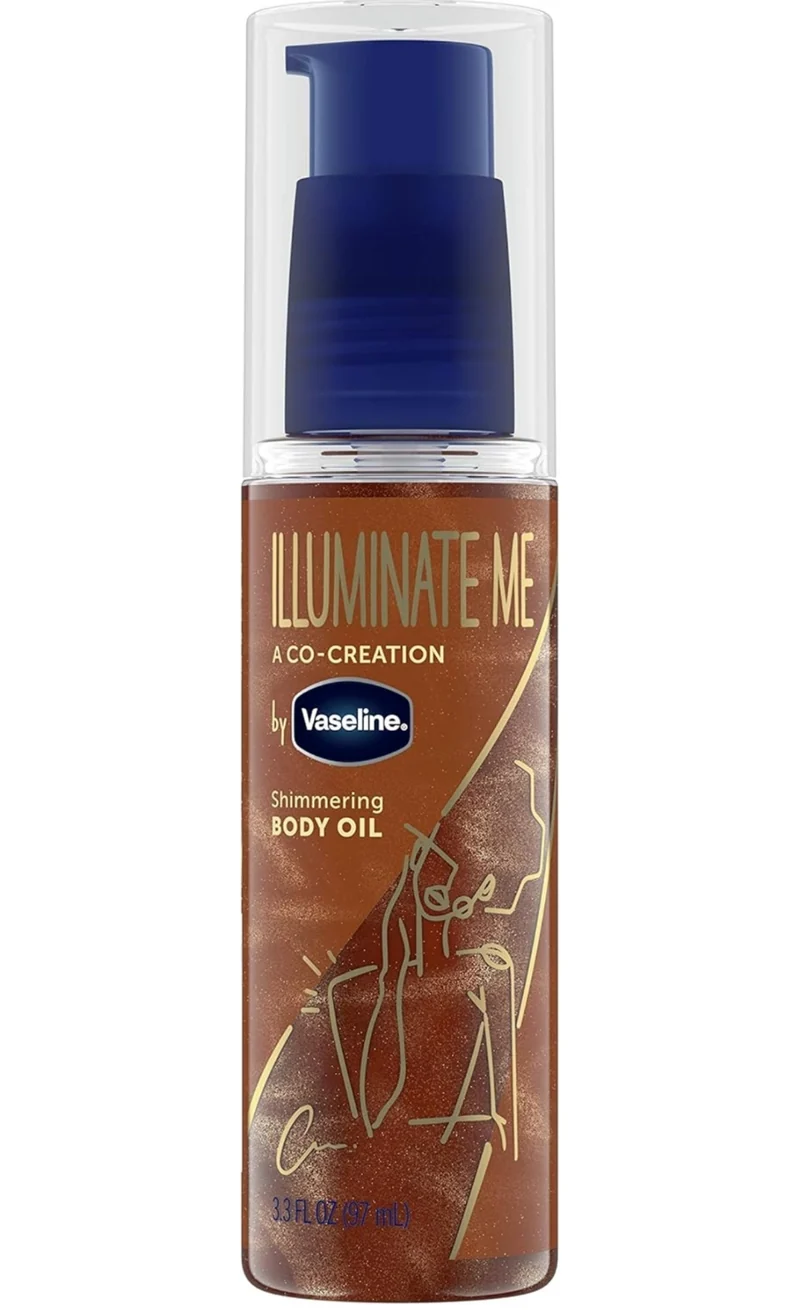 Vaseline Illuminate Me Shimmering Body Oil Created for Glowing Skin 3.3 oz (2 PCS)