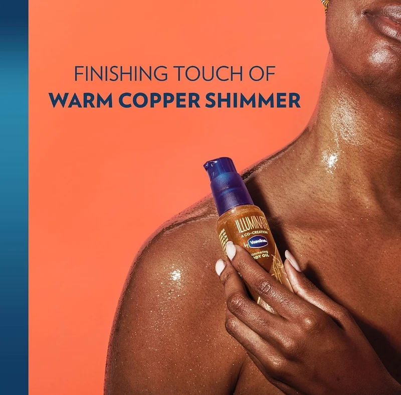Vaseline Illuminate Me Shimmering Body Oil Created for Glowing Skin 3.3 oz (2 PCS)
