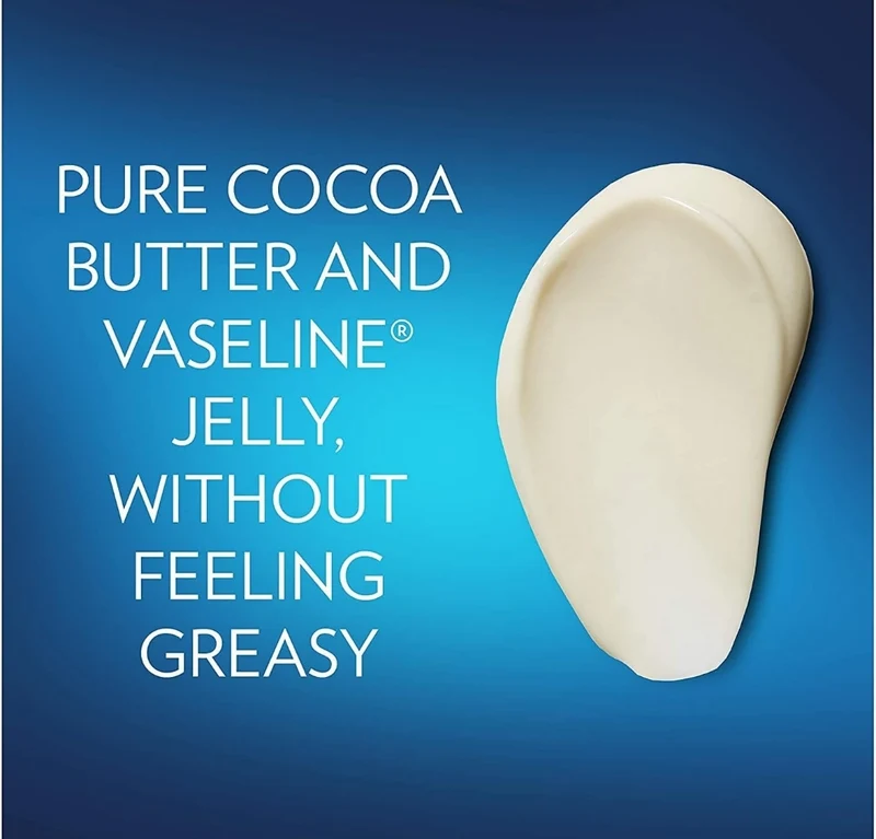 Vaseline Cocoa Radiant Spray 2-Pack for Dry Skin + Vaseline Lip Therapy Cocoa Butter Lip Balm (3 Piece Set)