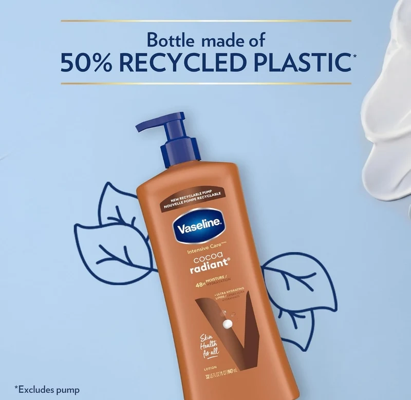 Vaseline Intensive Care Body Lotion Cocoa Radiant for Dry Skin Lotion Made with Ultra-Hydrating Lipids and Pure Cocoa Butter for a Long-Lasting, Radiant Glow 32 Oz