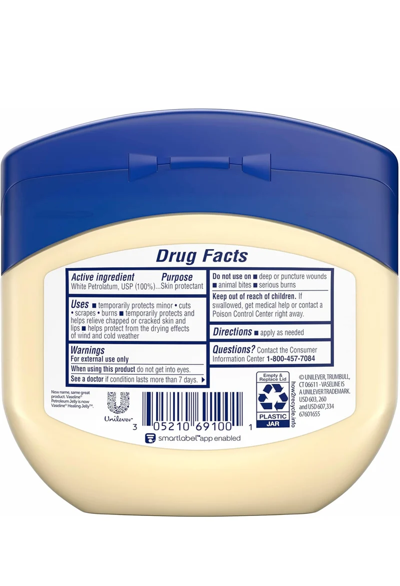 Vaseline Petroleum Jelly Original Provides Dry Skin Relief And Protects Minor Cuts Dermatologist Recommended And Locks In Moisture, 13 Ounce (Pack of 3)