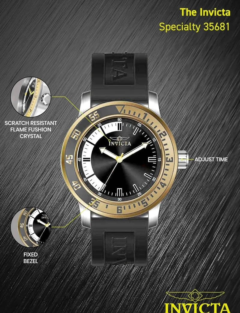 Invicta Men's Specialty 45mm Silicone Quartz Watch
