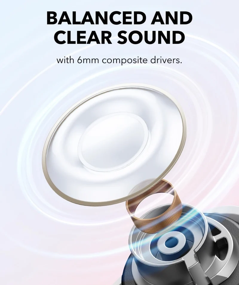 Soundcore A30i by Anker, Smart Noise Cancelling Earbuds, Lipstick-Shaped Stylish Design, Tiny, Lightweight Comfort, Clear Sound, IP54, 15H Playtime in ANC Mode, Wireless Earbuds, Bluetooth 5.4