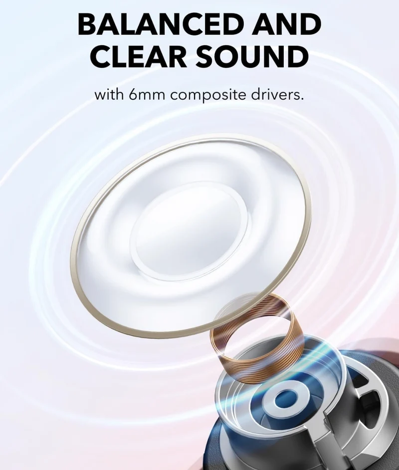Soundcore A30i by Anker, Smart Noise Cancelling Earbuds, Lipstick-Shaped Stylish Design, Tiny, Lightweight Comfort, Clear Sound, IP54, 15H Playtime in ANC Mode, Wireless Earbuds, Bluetooth 5.4