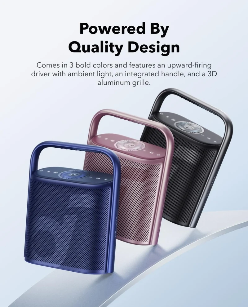 Soundcore Motion X500 Bluetooth Speaker with Spatial Audio, Hi-Res Sound, 3-Channel Audio, Upward Firing Driver, Ambient Light