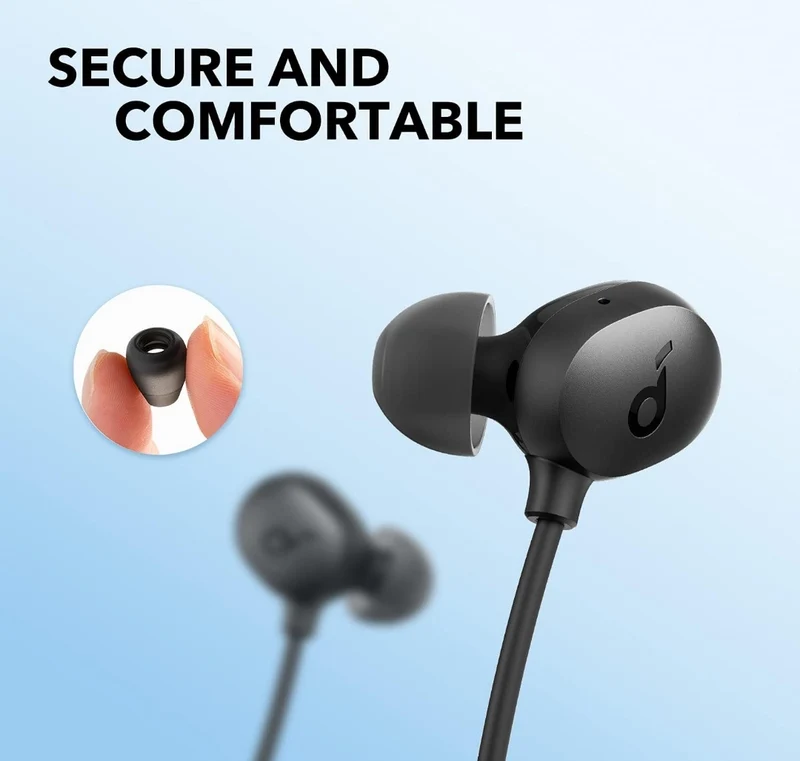 Soundcore by Anker Life U2i Wireless Neckband Headphones, 10mm Drivers with BassUp Technology, 24H Playtime, AI-Enhanced Calls, Foldable and Lightweight, IPX5 Water-Resistant, Secure Fit, Bluetooth 5