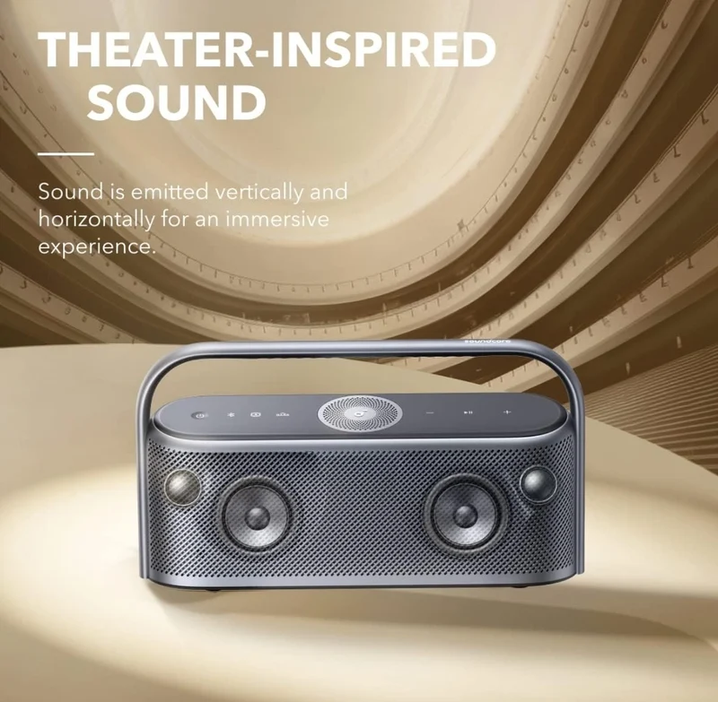 Soundcore Motion X600 Portable Bluetooth Speaker with Spatial Audio, 50W Sound, IPX7 Waterproof, Pro EQ, AUX-in, for Home, Office, Backyard and Bathroom Use (Blue)