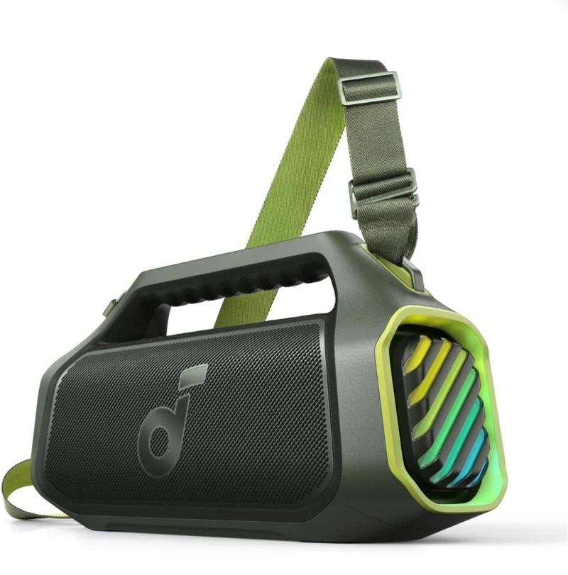 Soundcore Boom 2 Plus By Anker, Outdoor Speaker, 140W, 2+2 Channel, BassUp 2.0, 20H Playtime, Fast Charge, IPX7 Waterproof, RGB Lights, Power Bank, Bluetooth 5.3, Portable for Outdoors, Camping, Beach