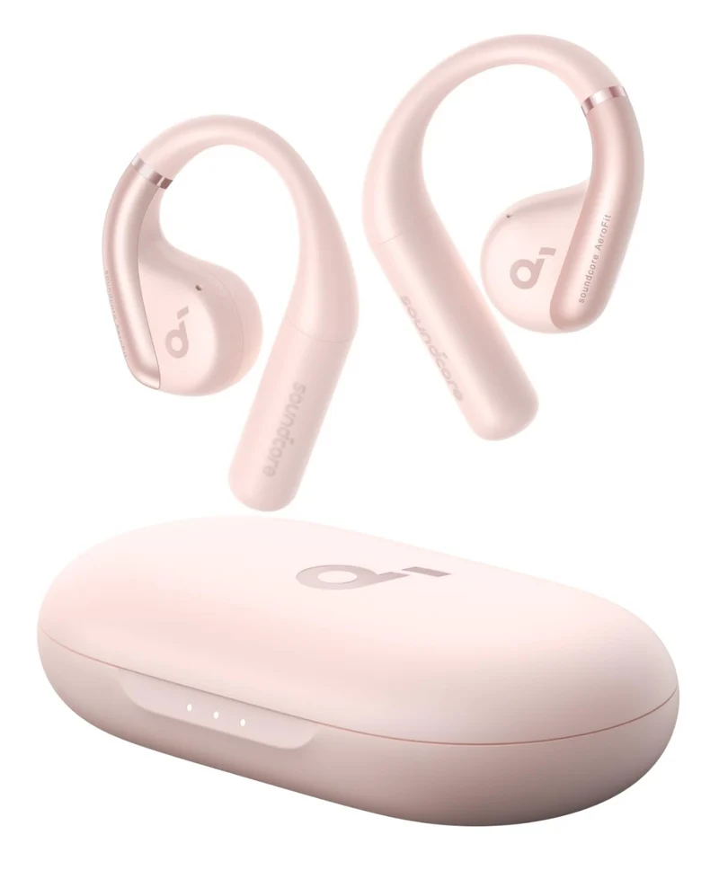 Soundcore by Anker, AeroFit Open-Ear Headphones, Ultra Comfort, Snug Fit, Ergonomic Ear Hook, Balanced Sound, IPX7 Waterproof, 42H Playtime,Small-Ear Friendly,App Control,Clear Calls,Wireless Earbuds