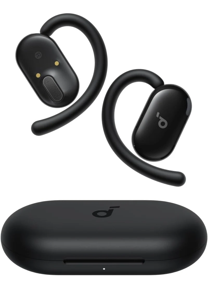 Soundcore V20i by Anker Open-Ear Headphones, Adjustable Ear Hooks, Ultra-Comfort, Snug Fit, Powerful Sound, Clear Calls, IP55, 36H Playtime, Bluetooth 5.4 Wireless Earbuds, Multipoint Connection