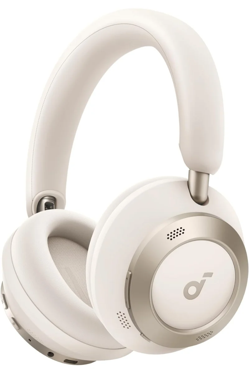 Soundcore Space One Pro, FlexiCurve Over-Ear Headphone, Adaptive Active Noise Cancelling Headphones Driven by 6 Mics, 60H Lossless Audio, Ultra-Fast Charging, Hi-Res Wireless, Comfortable Fit