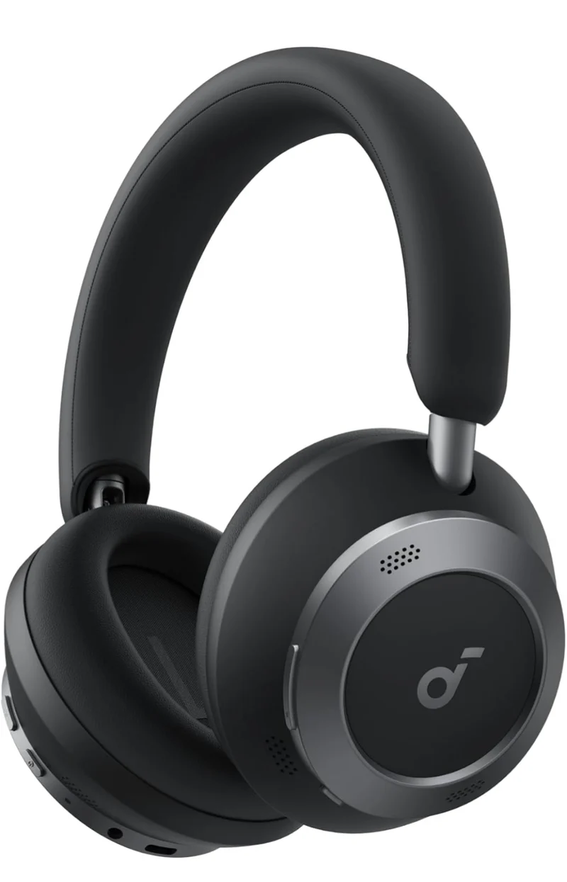 Soundcore Space One Pro, FlexiCurve Over-Ear Headphone, Adaptive Active Noise Cancelling Headphones Driven by 6 Mics, 60H Lossless Audio, Ultra-Fast Charging, Hi-Res Wireless, Comfortable Fit