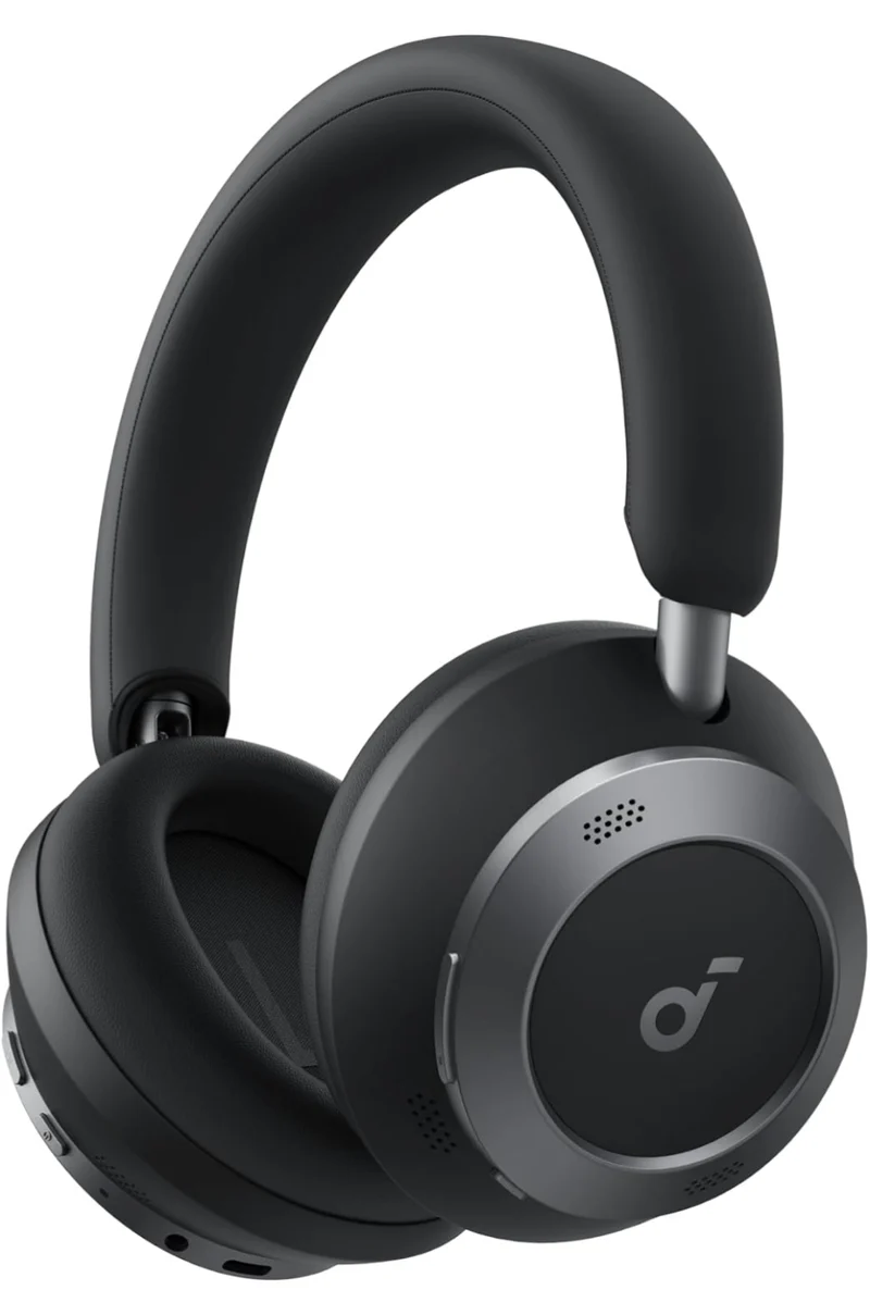 Soundcore Space One Pro, FlexiCurve Over-Ear Headphone, Adaptive Active Noise Cancelling Headphones Driven by 6 Mics, 60H Lossless Audio, Ultra-Fast Charging, Hi-Res Wireless, Comfortable Fit