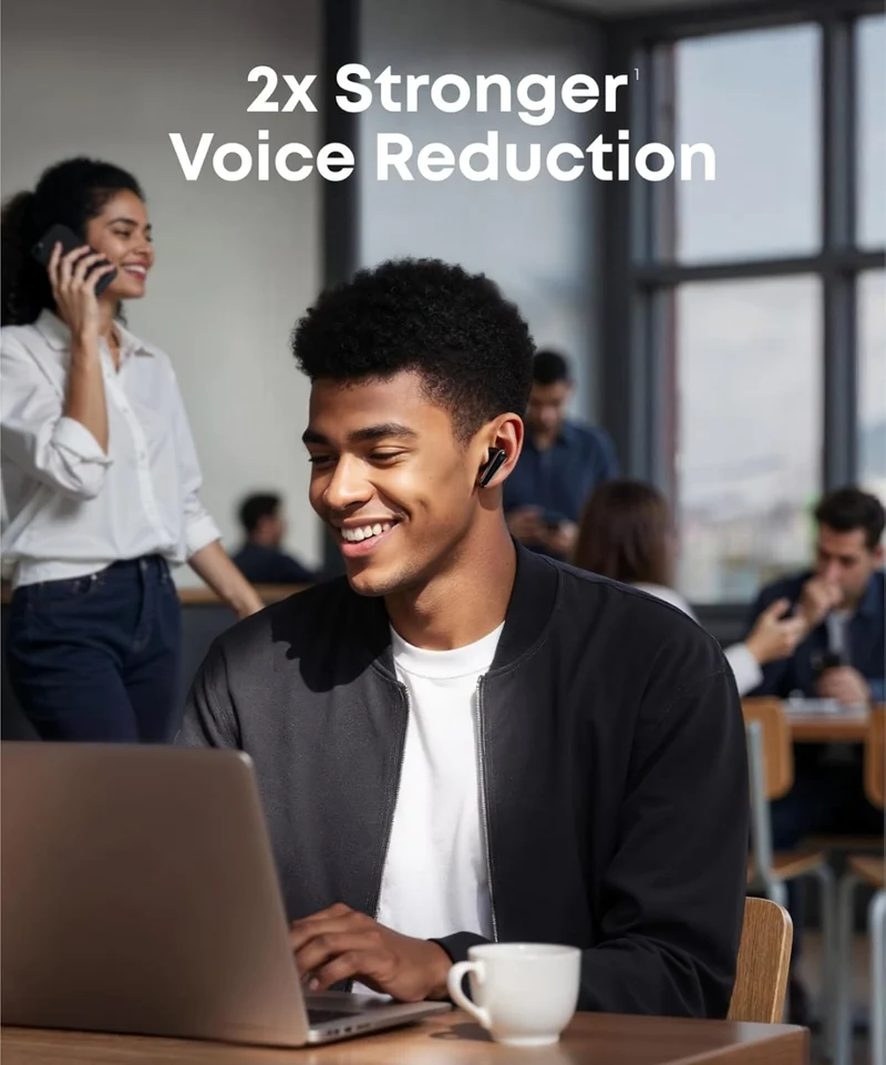 Soundcore Liberty 5 by Anker, Noise-Cancelling Wireless Earbuds, 2x Stronger Voice Reduction, Real-Time Adaptive Noise Cancellation, Fast Charging, Dolby Audio, 6-Mic AI Clear Calls, Long Battery Life
