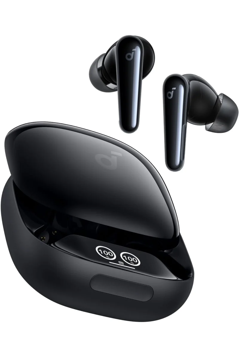 Soundcore Liberty 4 Pro by Anker, Noise Cancelling Wireless Earbuds, 7-Sensor and Real-Time Adaptive Noise Cancelling, 2× Faster Charging, Studio-Level Hi-Fi Music, Clear Calls with 6 Mics and AI