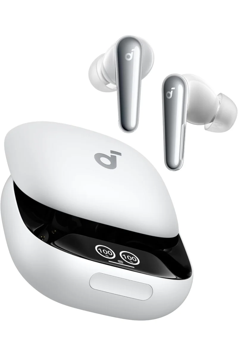 Soundcore Liberty 4 Pro by Anker, Noise Cancelling Wireless Earbuds, 7-Sensor and Real-Time Adaptive Noise Cancelling, 2× Faster Charging, Studio-Level Hi-Fi Music, Clear Calls with 6 Mics and AI