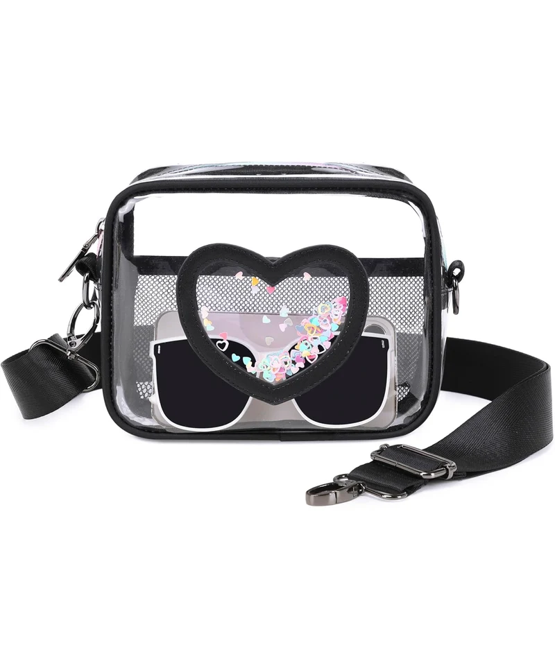 Clear Crossbody Bag for Women Girls Kids Purse Toddlers Shoulder Messenger Handbags Transparent Bags Wallet Pouch
