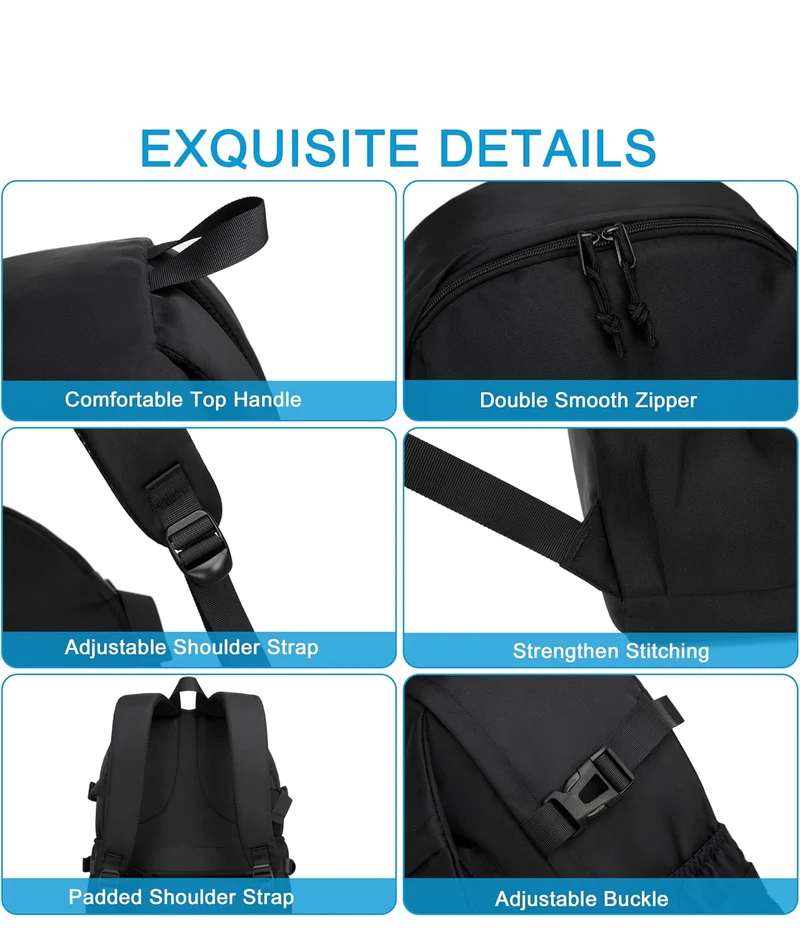 Laptop Backpack for Women, 15.6 Inch Work Laptop Bag Anti Theft Travel Backpacks Large School Bags Bookbag Casual Daypack Computer Bookbags for Teens Girls Students Black