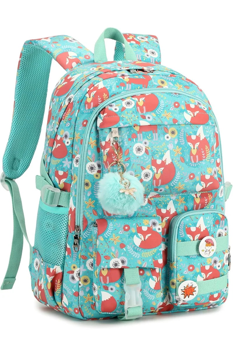 Girls Backpack,15.6 Inch Laptop School Bag Large Primary Elementary Middle College Bookbags Kids Backpacks for Teens Girl Women Students Anti Theft Travel Daypack (Green)