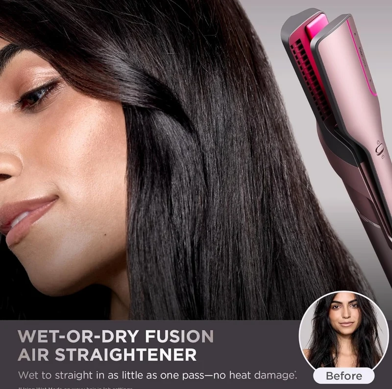 Shark FlexFusion Hair Straightener & Powerful Hair Dryer with Fusion Brush - NEW