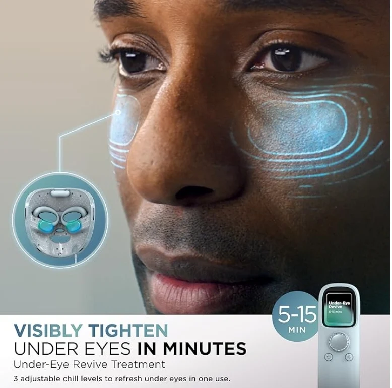 Shark CryoGlow LED Therapy Mask & Under-Eye Cooling Remote - Lilac Chill Edition