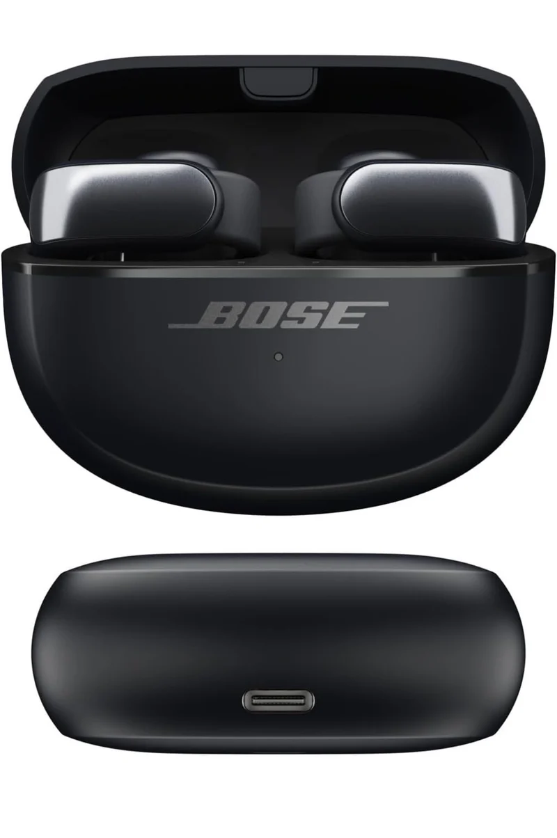 Bose Ultra Open Bluetooth Earbuds, Clip On Design for Comfort, Immersive Audio - Black