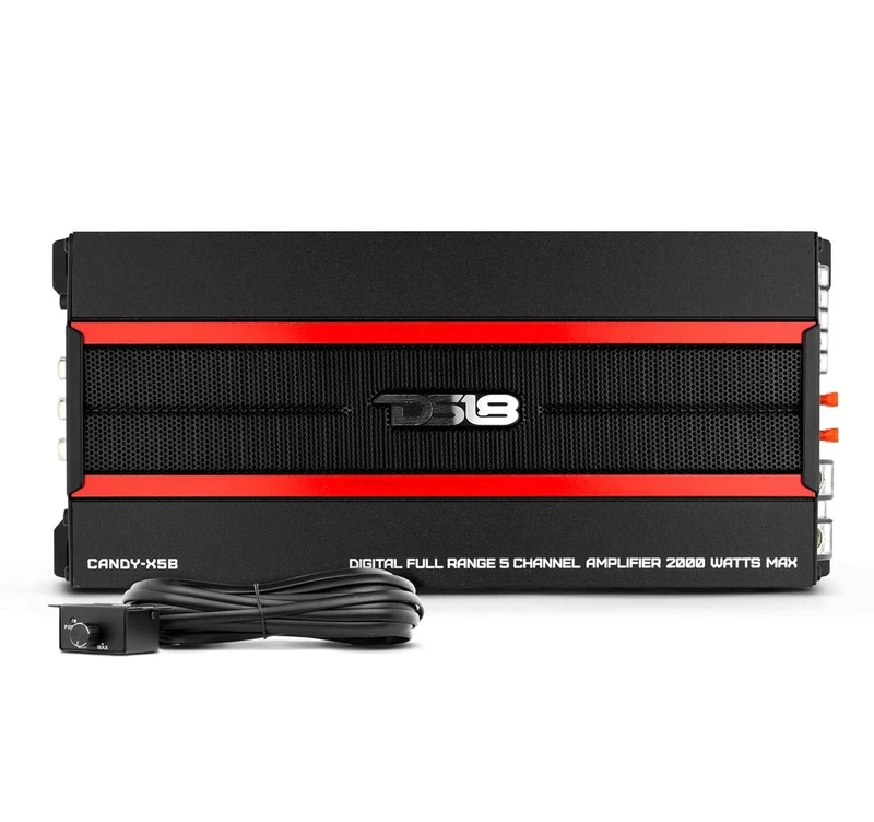 DS18 CANDY-X5B Class D 5 Channels, 2000 Watts Max W/ Remote Sub Level Controller -NEW