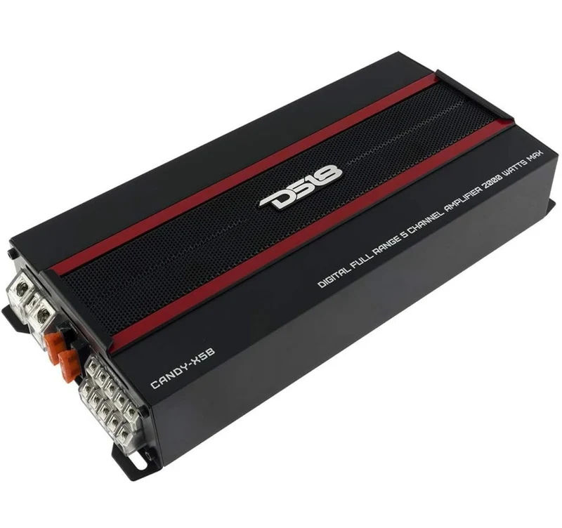 DS18 CANDY-X5B Class D 5 Channels, 2000 Watts Max W/ Remote Sub Level Controller -NEW